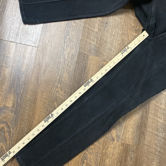 1999 VINTAGE LEVI’S 512 SLIM FIT STRAIGHT LEG HIGH WAISTED CREASED BLACK WASHED - Picture 15 of 16